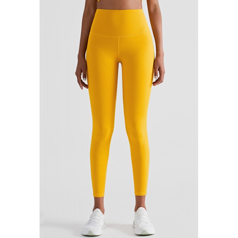 Orange Casual Sportswear Solid Basic High Waist Skinny Trousers 