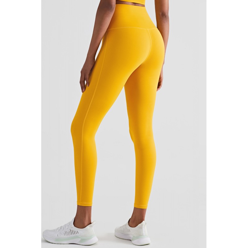 Orange Casual Sportswear Solid Basic High Waist Skinny Trousers 