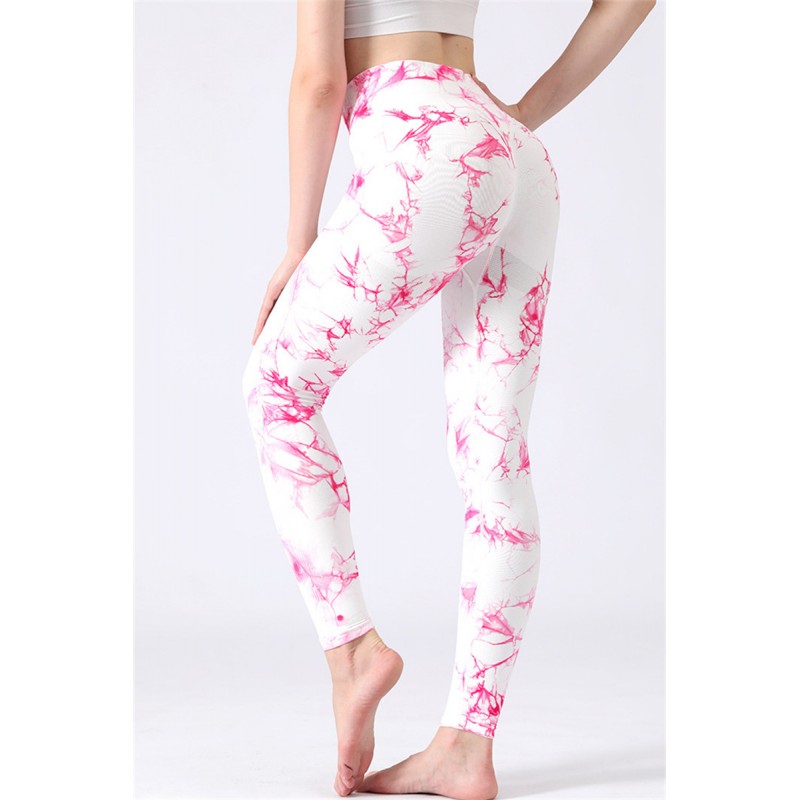 Black Casual Sportswear Print Basic Skinny High Waist Trousers 