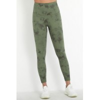 Army Green Casual Sportswear Print Split Joint 