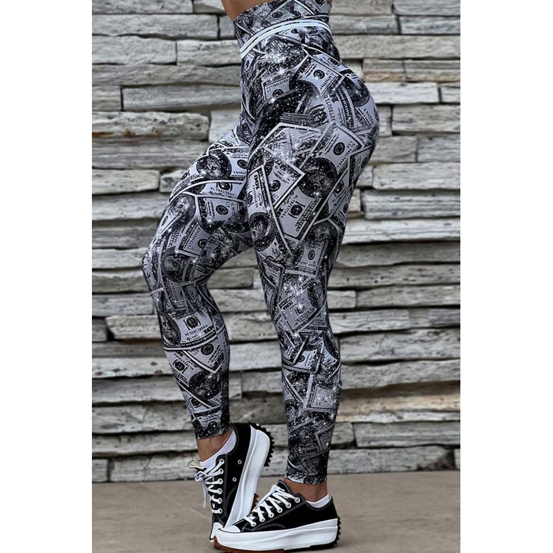 Black Casual Sportswear Print Patchwork 